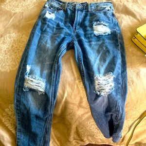 Distressed jeans